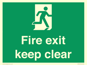 Fire exit keep clear